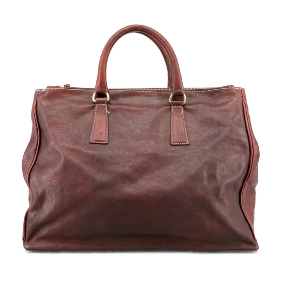 My Choice Leather Briefcase Womens Burgundy Bag Handbag Zip Lined Magnetic Italy - Picture 12 of 12